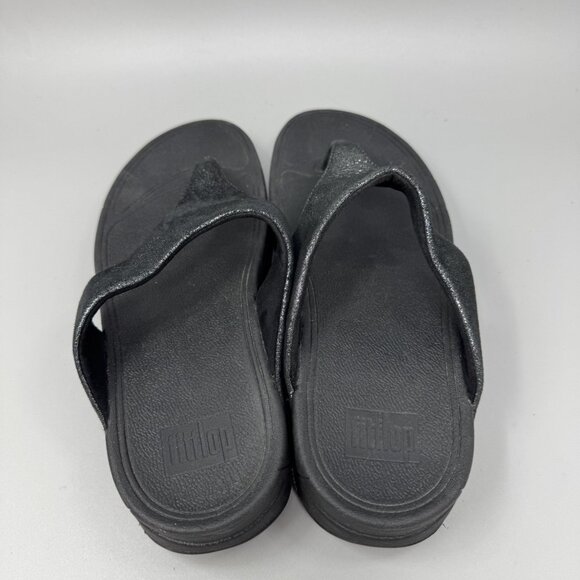 FitFlop Shoes Womens Size 9 Glitter Thong Sandals Comfortable Flip Flops 505-001 - Picture 6 of 8
